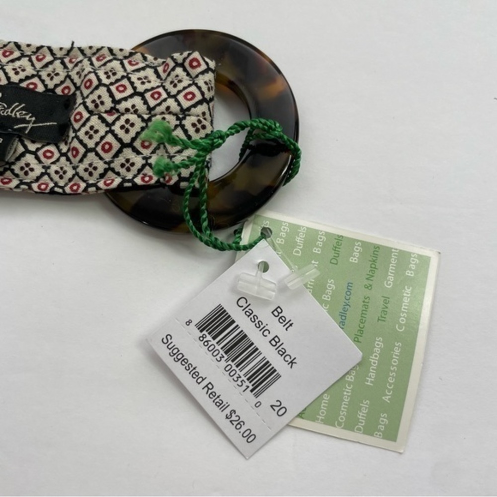 Vera Bradley Reversible Belt Black/Cream/Red‎ - Picture 11 of 12